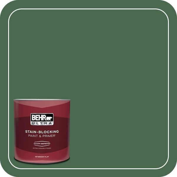 BEHR ULTRA 1 qt. #460D-7 Sabal Palm Extra Durable Flat Interior Paint & Primer