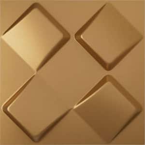 19-5/8"W x 19-5/8"H Bradley EnduraWall Decorative 3D Wall Panel, Gold (12-Pack for 32.04 Sq.Ft.)