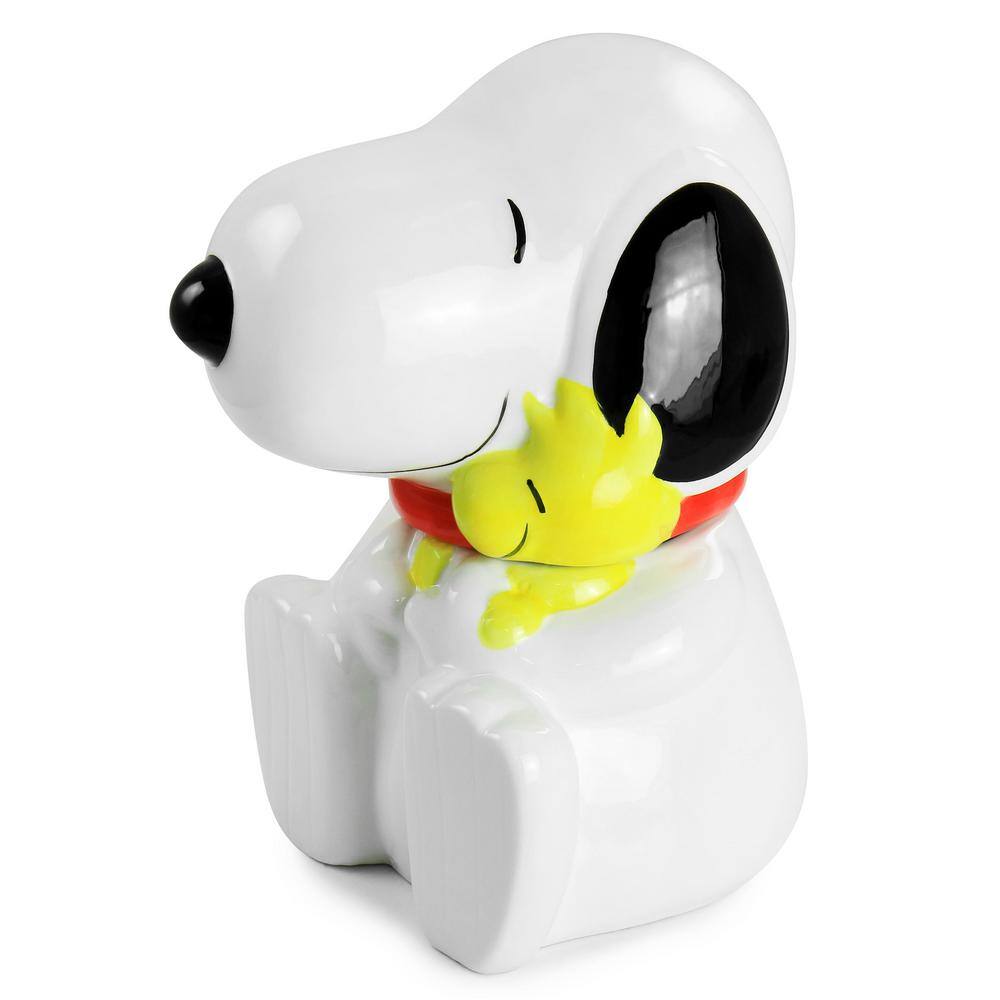 White Ceramic Snoopy and Woodstock Cookie Jar
