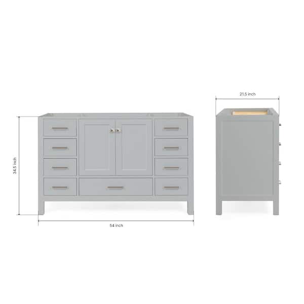 Cambridge 54 in. W Vanity Cabinet Only in Grey Cambridge 54 in. W Vanity Cabinet Only in Grey