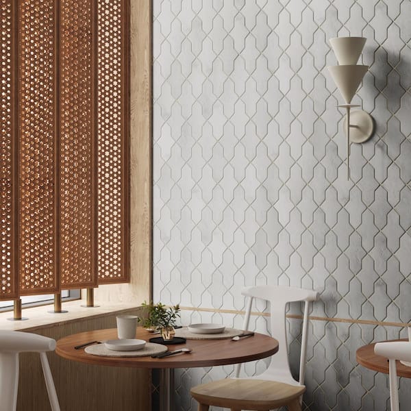 Ivy Hill Tile Tripoli Cruz White 4.84 in. x 8.46 in. Terracotta