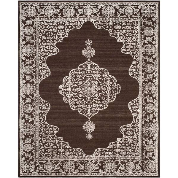 Chester 6 x 9 Brown/Linen Medallion Area Rug