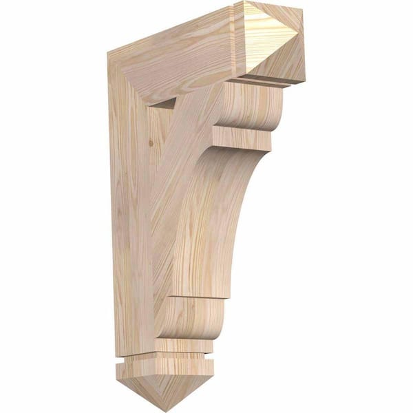 Ekena Millwork 5.5 in. x 30 in. x 22 in. Douglas Fir Olympic Arts and Crafts Smooth Bracket