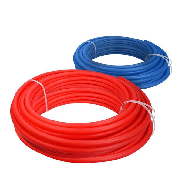 2 rolls 1/2" x 500 ft PEX Tubing for Potable Water RED+BLUE Combo 2 FREE ITEMS 