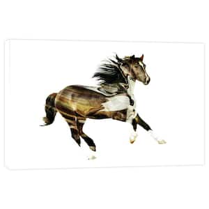 12 in. x 10 in. ''Painted Horses E'' Printed Canvas Wall Art