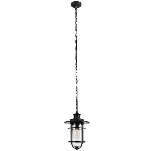 Globe Electric Turner 1-Light Black Outdoor Hanging Pendant