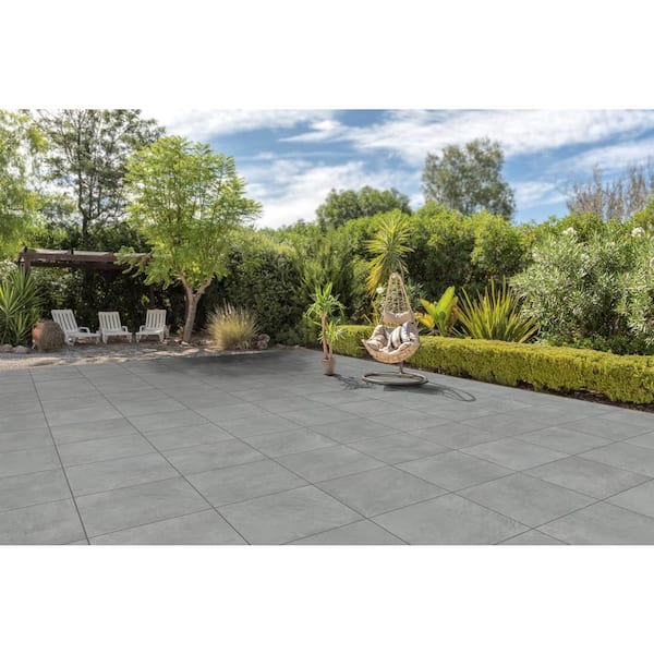CODIAK 3.81 in. L x 3.81 in. W x 0.78 in. H Slate GrayPorcelain Paver Sample