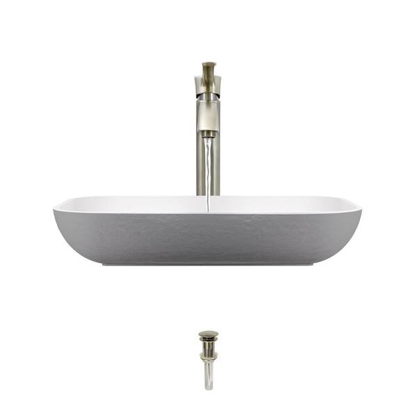 Mr Direct Vessel Bathroom Sink In Gray, How Tall Is A Vanity With Vessel Sinker