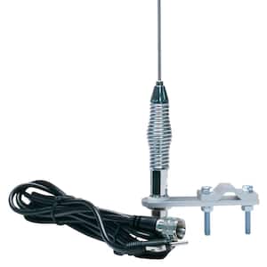 AM/FM Mirror Mount Stainless Steel Antenna Kit with 2 in. Shock Spring, 28 in.