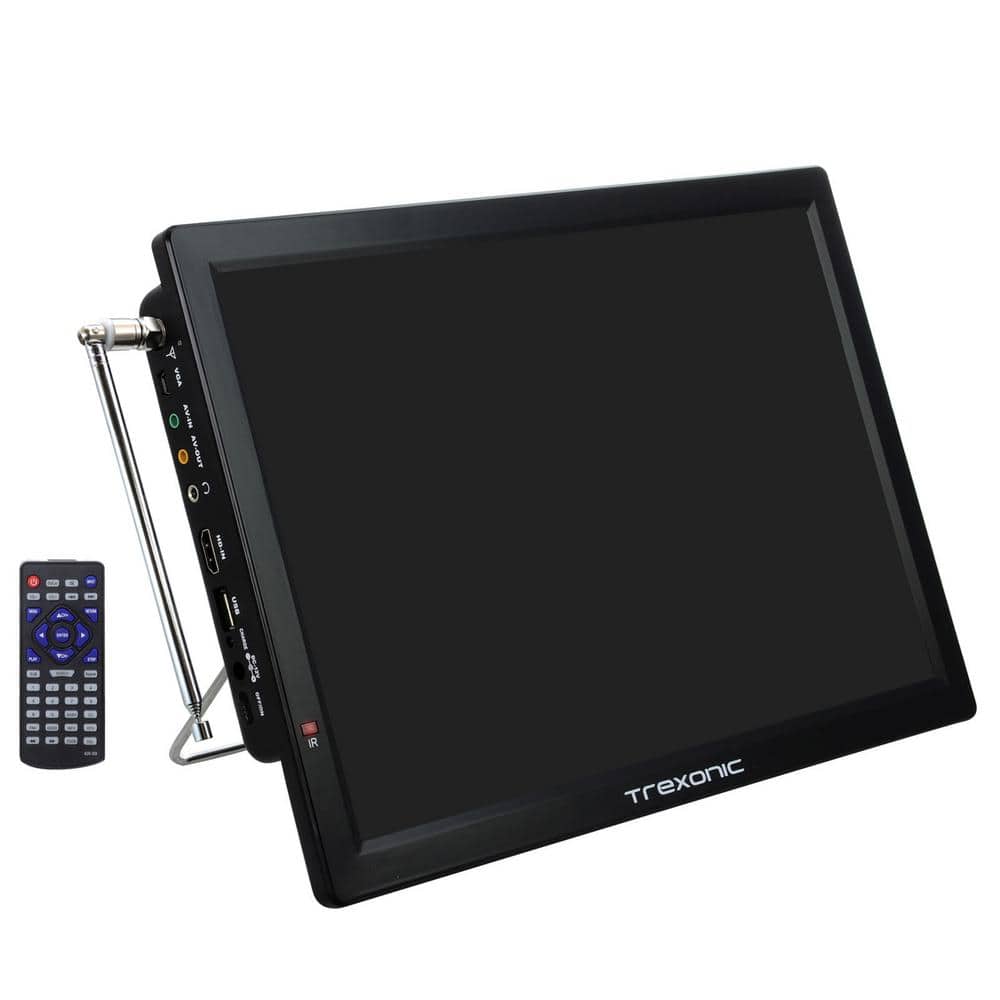 Trexonic Portable Screen Size Class 14 in. Rechargeable LED HDTV 985110646M  The Home Depot