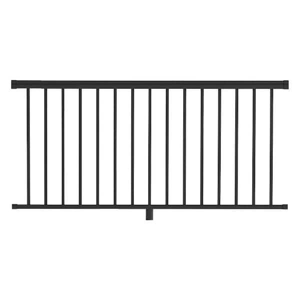 MoistureShield Compass 6 ft. x 3 ft. Pre-Assembled Level Rail Panel Matte Black 73054979