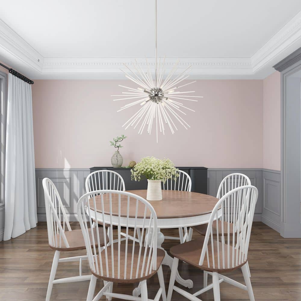 Utopia Elegance 8-Light Polished Chrome Pendant with Clear Crystal Rods
