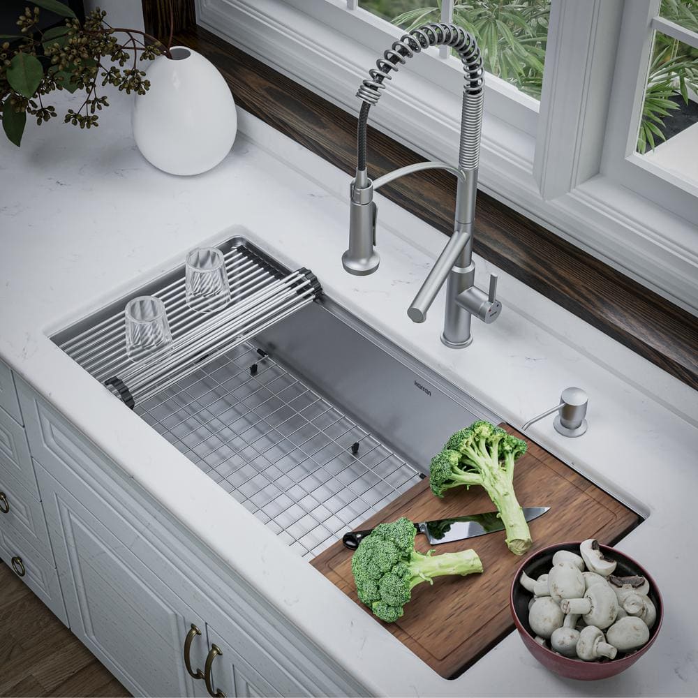 Elite 39'' Stainless Steel Undermount Workstation Kitchen Sink