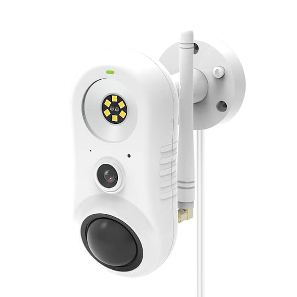 NexHT Wired 1080p Indoor/Outdoor Smart HD Spotlight Security Camera with 10 ft. Extension Cable