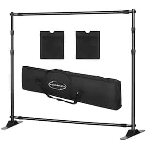 120 in. x 96 in. Backdrop Stand Adjustable Height and Width Portable Display Banner Stand for Photography, Arbor