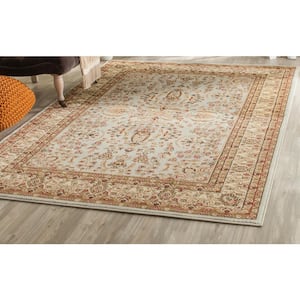 Lyndhurst Gray/Beige 4 ft. x 6 ft. Border Antique Floral Area Rug