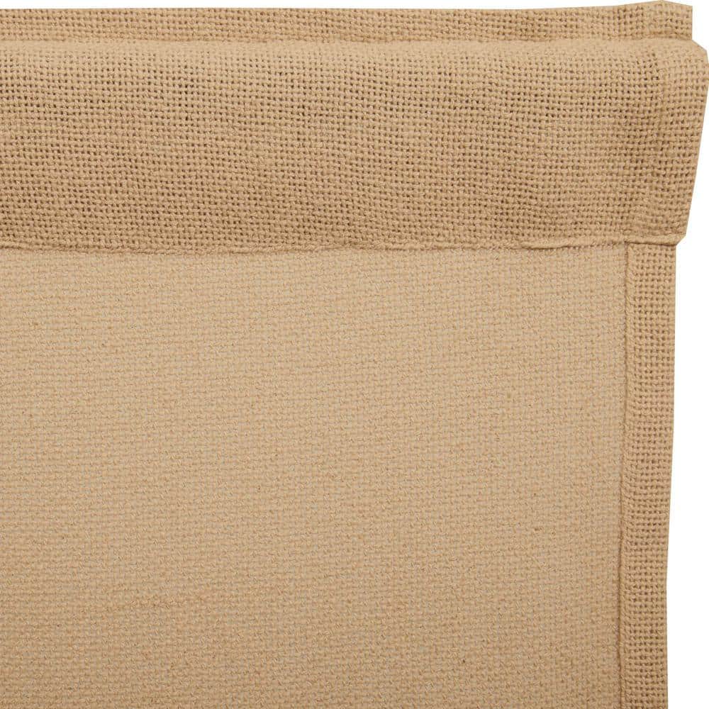 Natural Burlap Cotton Light-Filtering Rod Pocket Curtain Panels, 84" x 40"