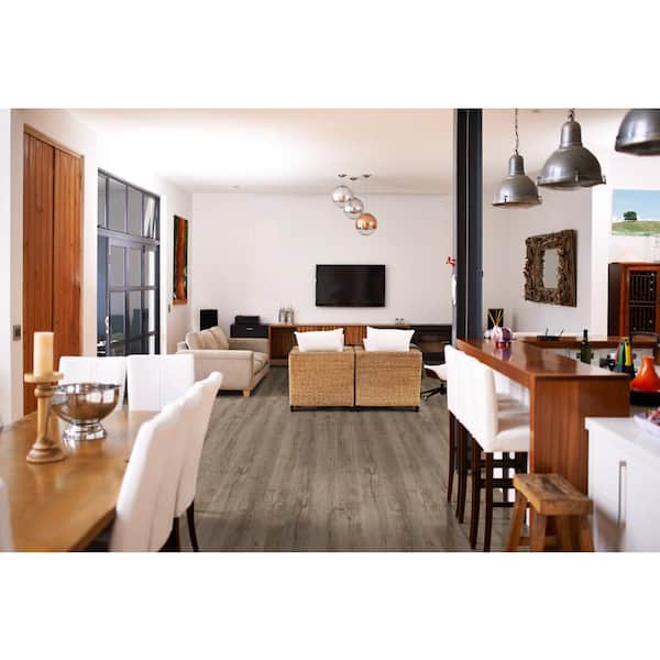 Take Home Sample - 7 in. x 7 in. Rustic Pecan Rigid Core Click Lock Luxury Vinyl Plank Flooring