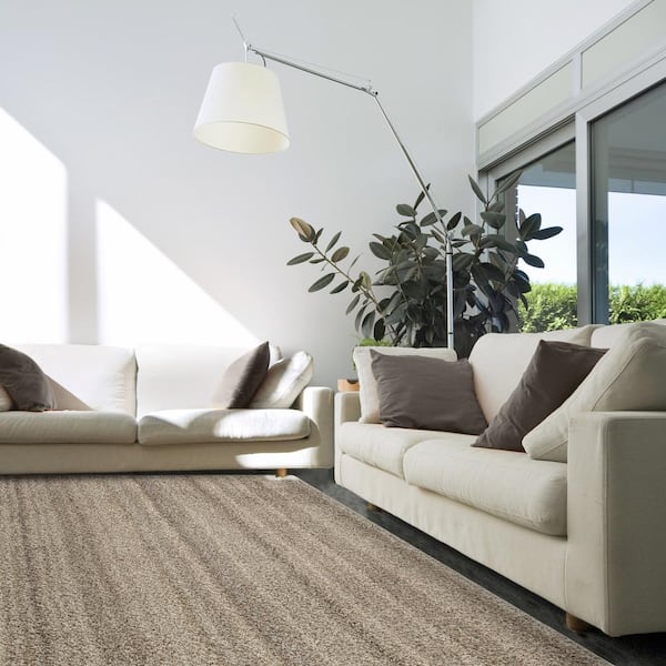 TrafficMaster Upcycle Earth 8 ft. x 10 ft. Shag Area Rug