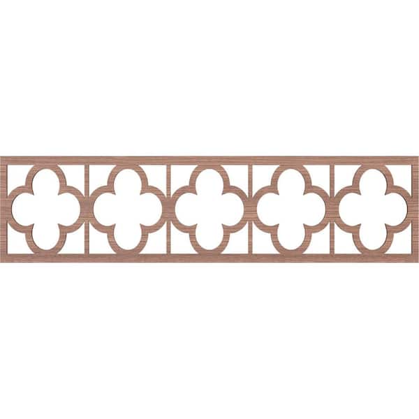 Ekena Millwork Woodall Fretwork 0.25 in. D x 47 in. W x 12 in. L Walnut Wood Panel Moulding