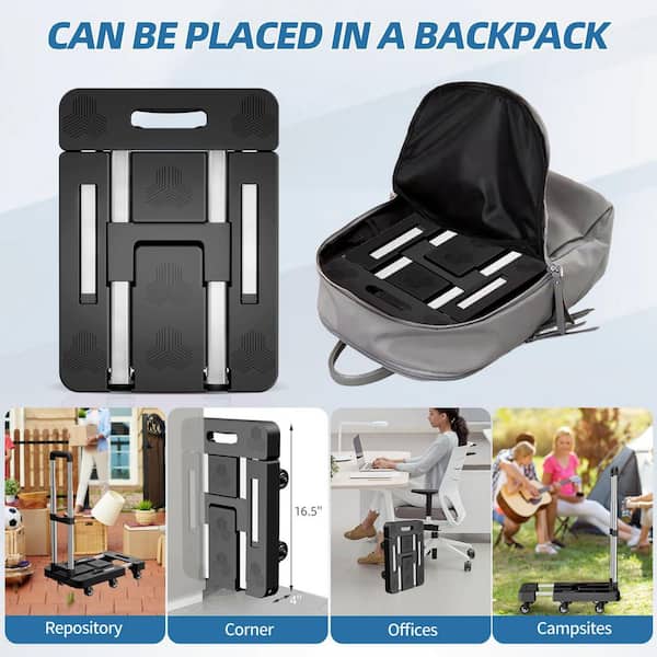 Afoxsos Folding Hand Truck Series with 500 lb. Capacity, 6-Wheel