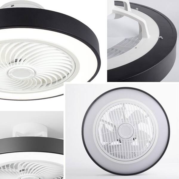 MultiEase 20 in. Indoor Black Caged Enclosed Flush Mount Ceiling