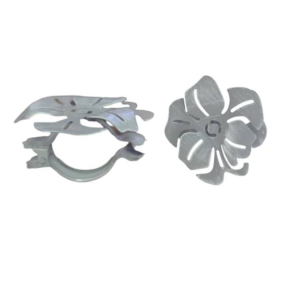 EVIDECO French home goods Grey/White Metal Poppy Curtain Tie Back (Set of 2)