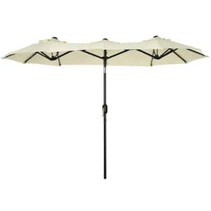 9.5 ft. Polyester Patio Umbrella in Brown