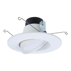 LA 5 in. and 6 in. 2700K White Integrated LED Recessed Ceiling Light Fixture Adjustable Gimbal Trim Title 20 compliant