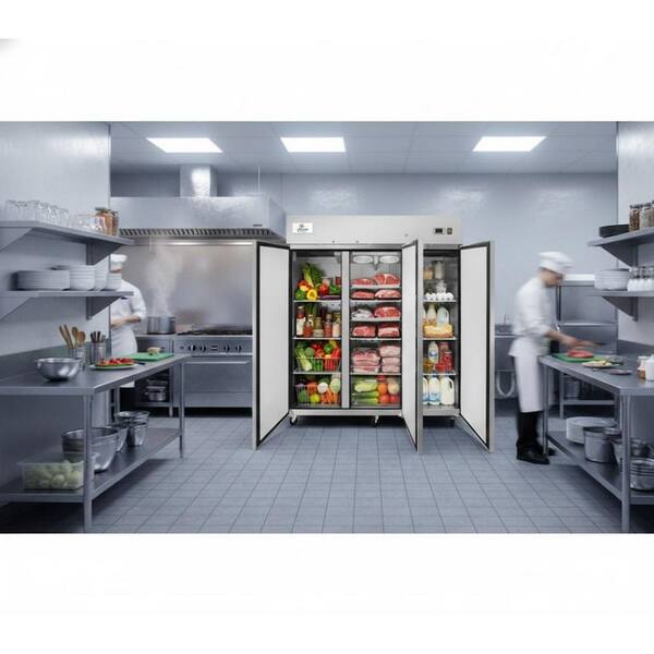 Cooler Depot 83 in. W 66 cu. ft. Top-Mounted Three Door Commercial