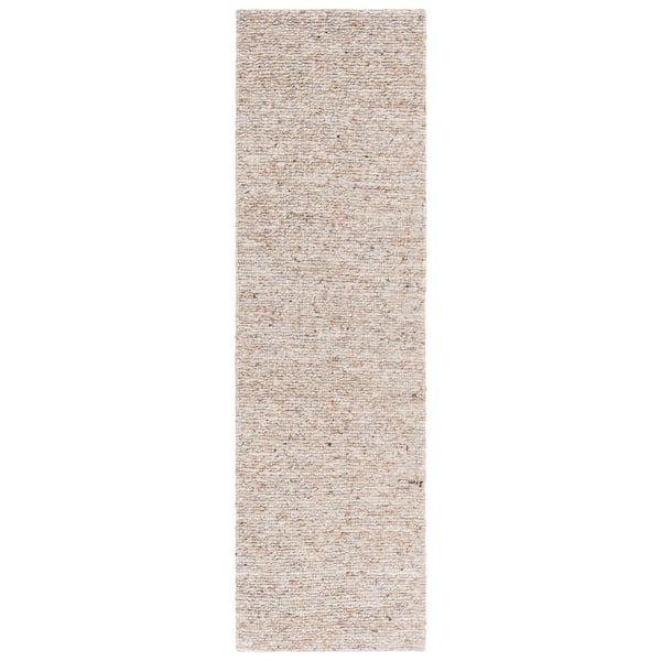 Natura 2 ft. x 8 ft. Beige Patchy Solid Runner Rug