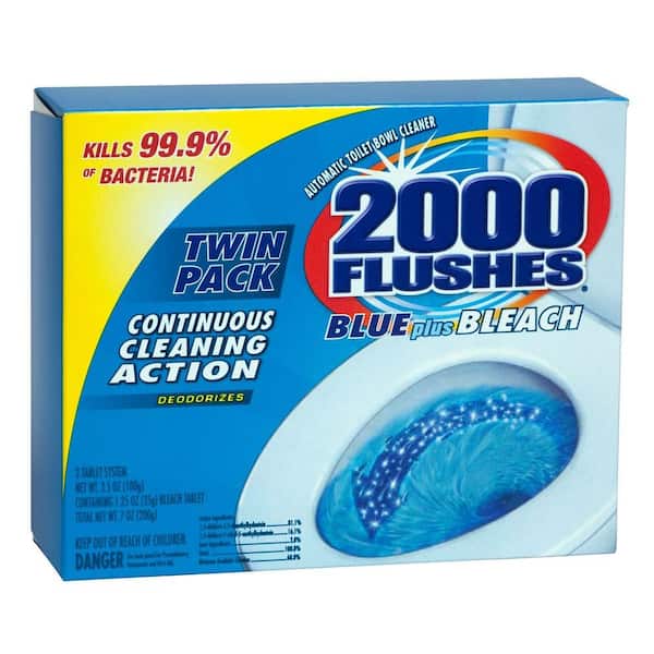 2000 Flushes 2.50 oz. Blue Plus Bleach Toilet Bowl Cleaner (2-Pack)