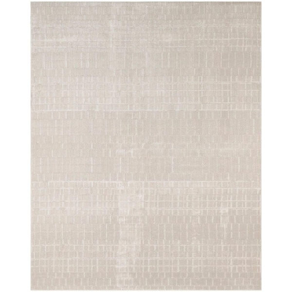 Nourison Nordic Ivory 8 ft. x 10 ft. All-over design Contemporary Area Rug