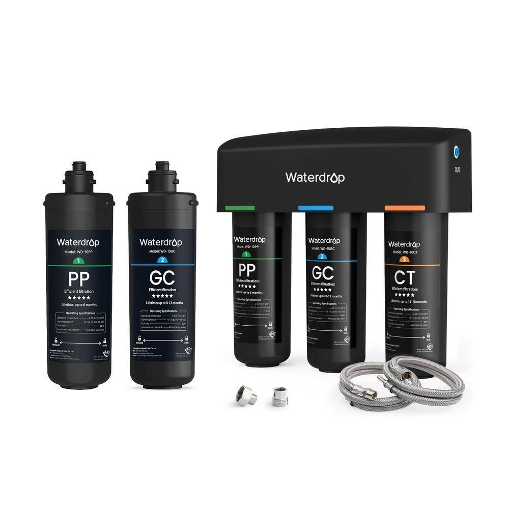 Waterdrop TSA 8 Layer Under Sink Water Filter System, NSF/ANSI 42