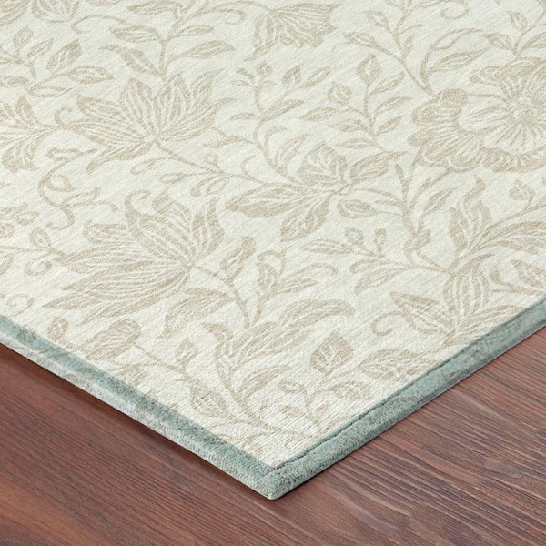 Chantille Machine Washable Indoor/Outdoor Abstract ACN2572 Ivory 8 ft. x 10 ft. Area Rug