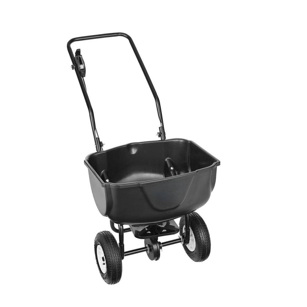 SKYSHALO Broadcast Spreader, 60 LB. Walk-Behind Turf Spreader with 8in ...