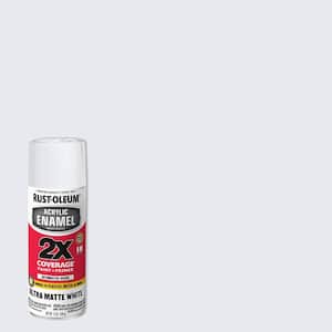 12 oz. Acrylic Enamel 2X Matte White Spray Paint (Case of 6)