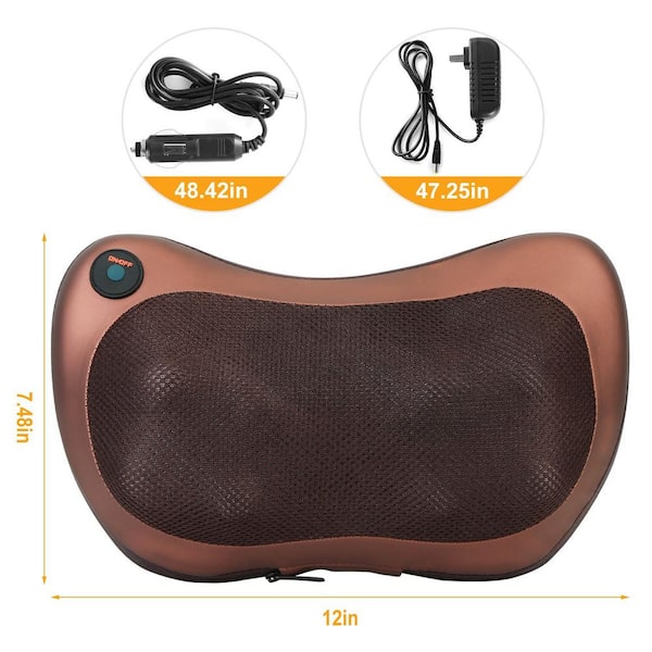 Back Neck Massage Pillow Thermotherapy Kneading Manipulation Massager Car  Massage Pillow