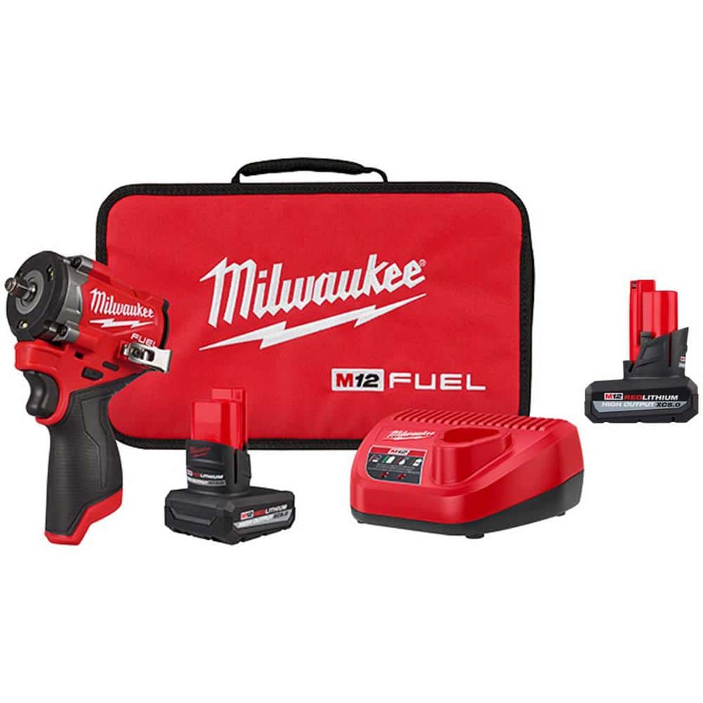 M12 FUEL 12V Lithium-Ion Brushless Cordless Stubby 3/8 in. Impact Wrench Kit with M12 XC High Output 5.0 Ah Battery Pack price history on PriceWatchPro