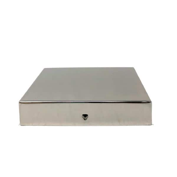Eazy-Cap 6 in. x 6 in. Stainless Steel Modern Low-Profile Flat Top Post Cap (Pack of 12)