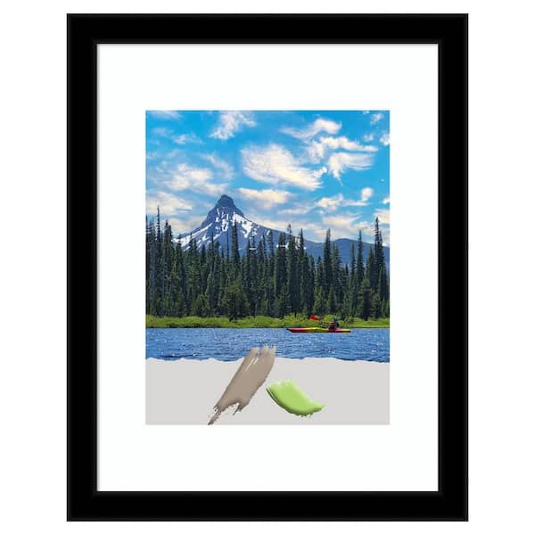 Amanti Art Jet Black Picture Frame Opening Size 11 x 14 in. (Matted To 8 x 10 in.)