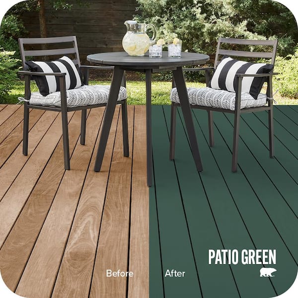 5 gal. #PPF-02 Patio Green Solid Color Waterproofing Exterior Wood Stain