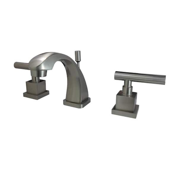 Kingston Brass Claremont 8 in. Widespread 2-Handle Bathroom Faucet in Brushed Nickel