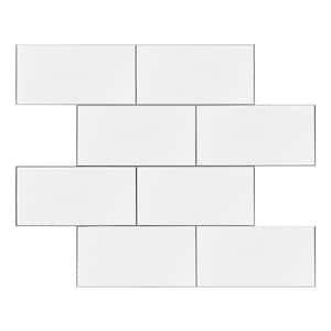 White Subway 12 in. x 12 in. SPC Peel and Stick Backsplash Tile (1 sq. ft./pack)