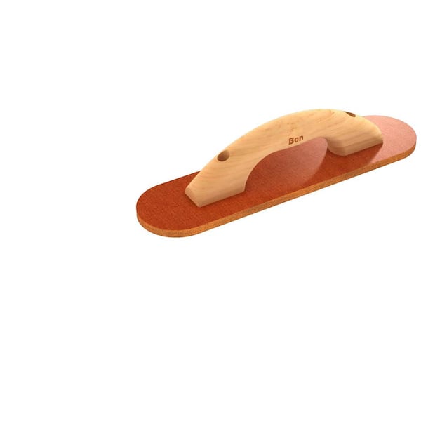 Bon Tool 14 in. x 3-1/2 in. Round End Laminated Canvas-Resin Float with Wood Handle
