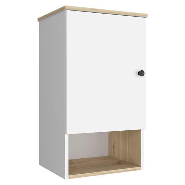 16.2 in. W x 28.5 in. H Rectangular White Engineered Wood Surface Mount Medicine Cabinet without Mirror