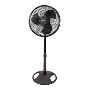 Holmes 16 in. Oscillating Blade Stand Pedestal Fan with Metal Grill in  Black 985118514M - The Home Depot