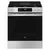 30 in. 5-Burners Slide-In Smart Gas Convection Range in Stainless with EasyWash Oven Tray And No-Preheat Air Fry