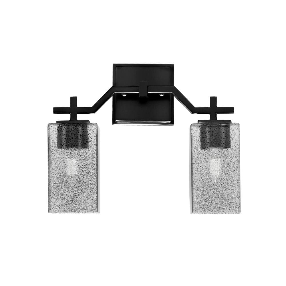 Bridgewater 13.5 in. 2 Light Vanity Light Matte Black with 3.5 in. Square S