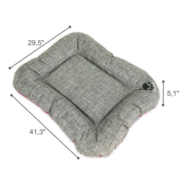 Grey waterproof outlet dog bed